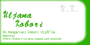 uljana kobori business card